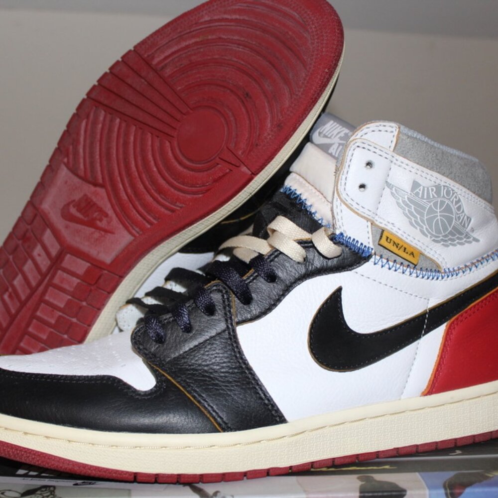 Nike Air Jordan 1 Retro High Union Los Angeles Black Toe Size 11 BV1300-106 Worn